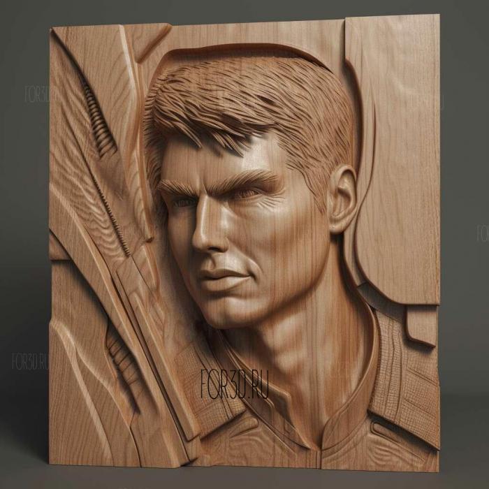 tom cruise 3 stl model for CNC